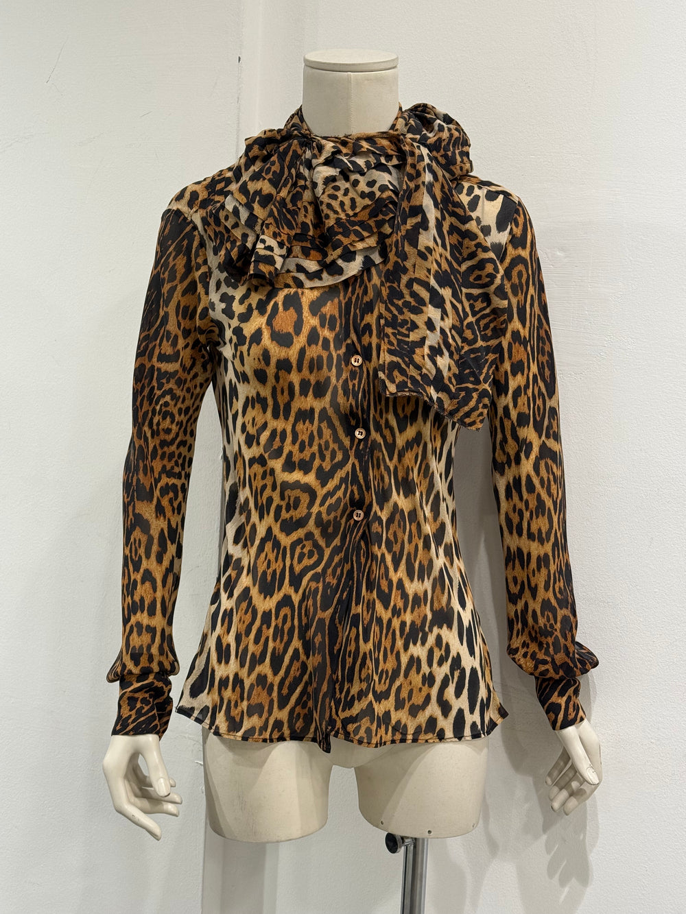 2004 Christian Dior by John Galliano leopard print shirt