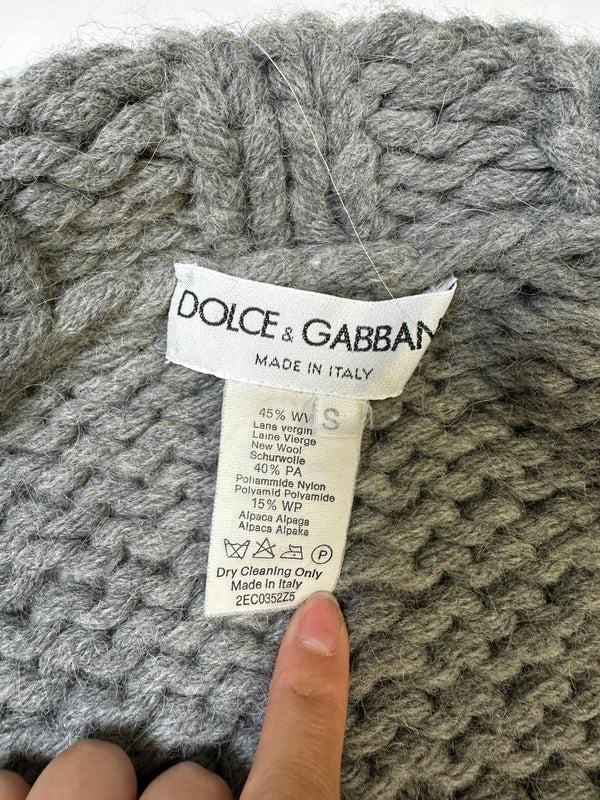 F/W 1999 Dolce & Gabbana doll wardrobe cropped knit cardigan top