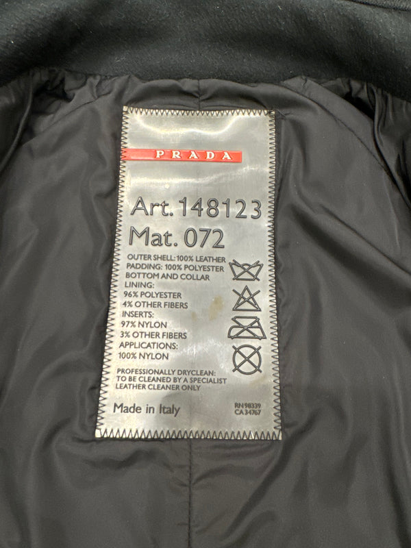 2000s Prada biker leather jacket