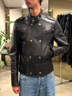 S/S2005 Gucci military officer leather jacket