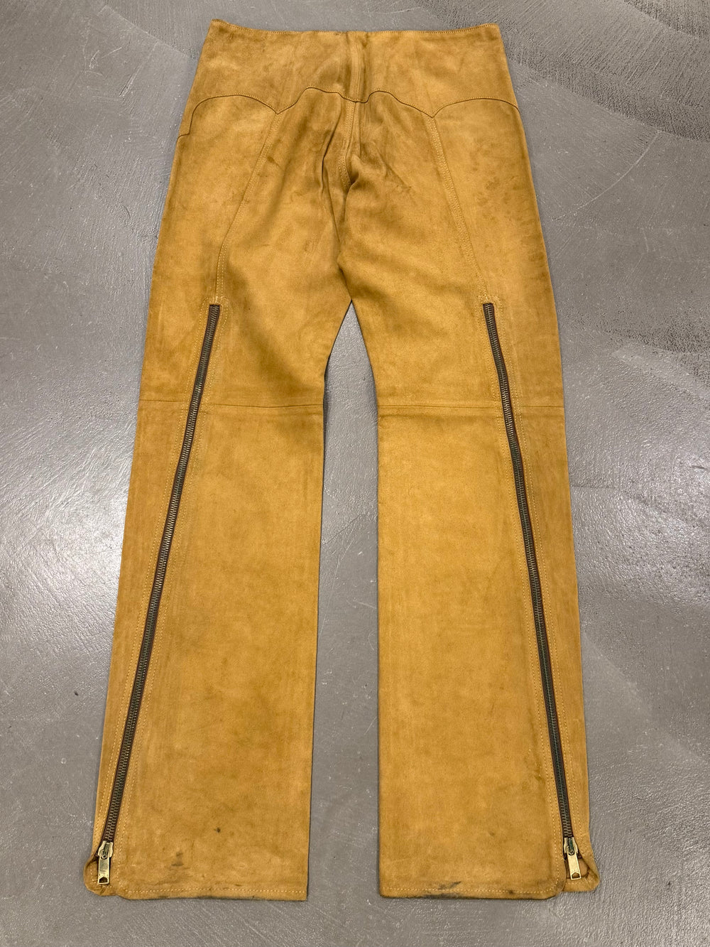 2001 Dolce & Gabbana suede western zipper leather pants
