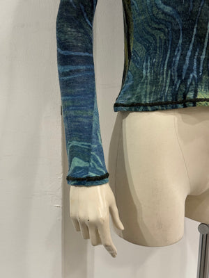 2000s Cavalli fox fur animalier print set