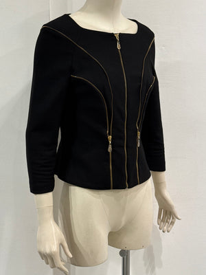 2000s Versace structured triple-zip jacket