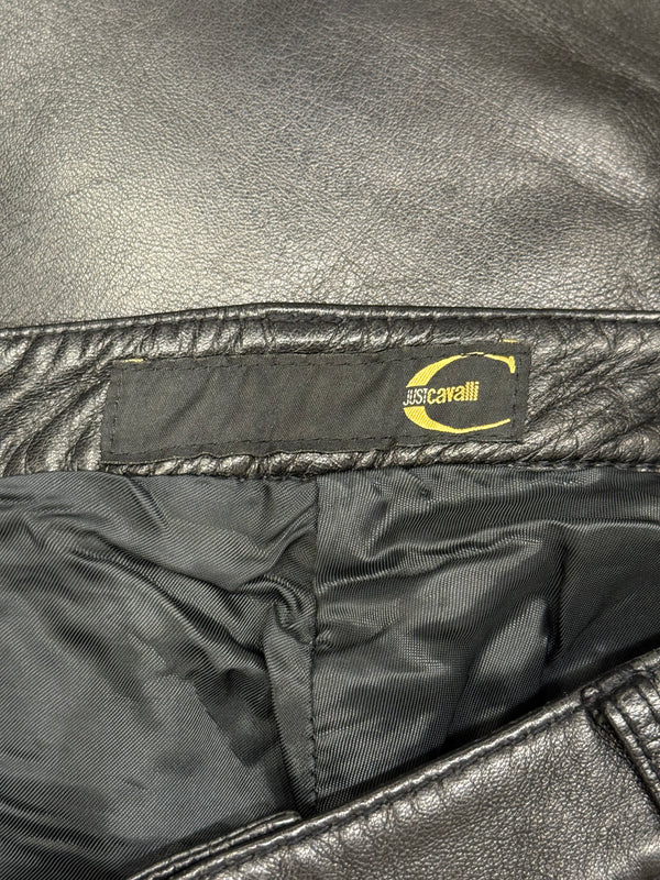 2000s Cavalli hybrid tiger leather pants
