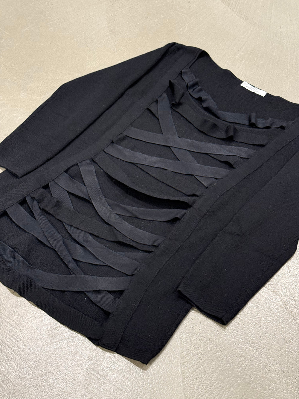 2000s Versace bondage straps knit