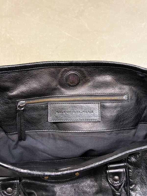2000s Balenciaga leather City Sunday tote bag