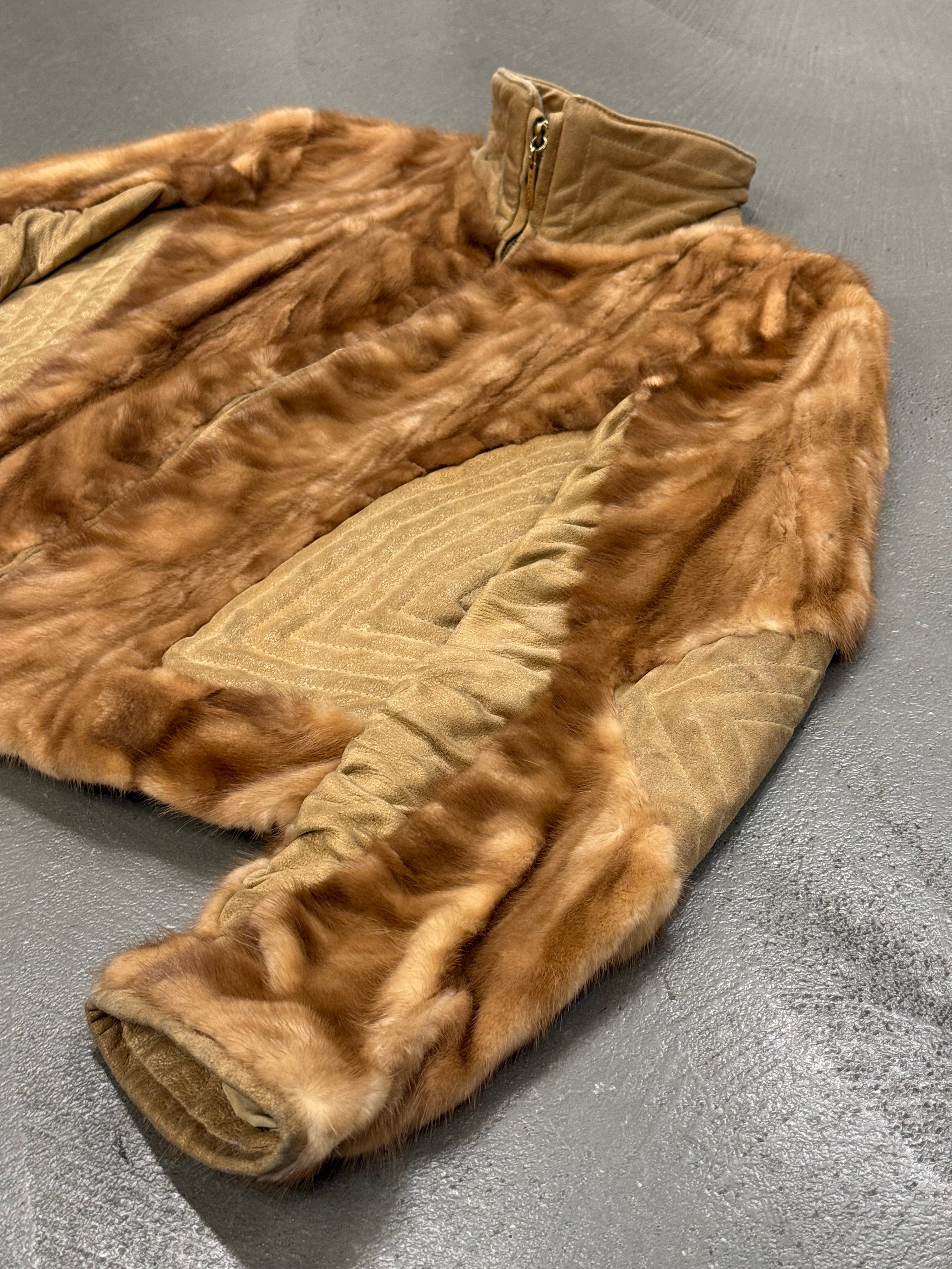 Roberto Cavalli mink fur leather jacket