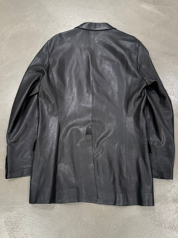 2000s Prada leather coat