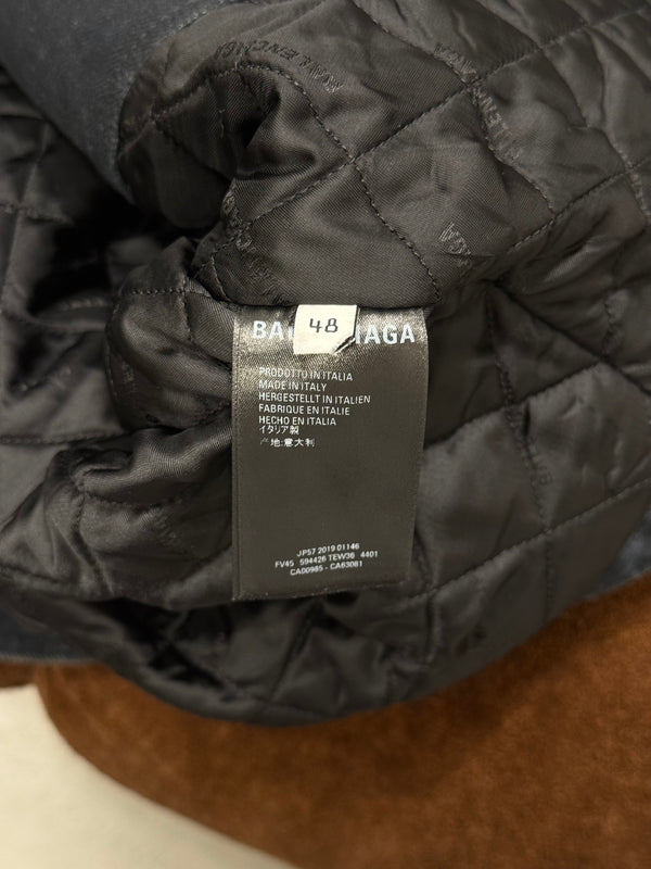 A/W2019 Balenciaga by Demna padded biker denim jacket