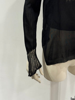 2000s Yves Saint Laurent by Tom Ford silk sheer blouse