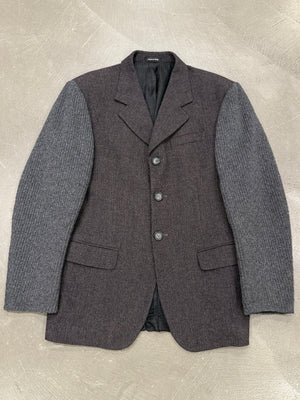 2000s Dolce & Gabbana hybrid knit blazer jacket