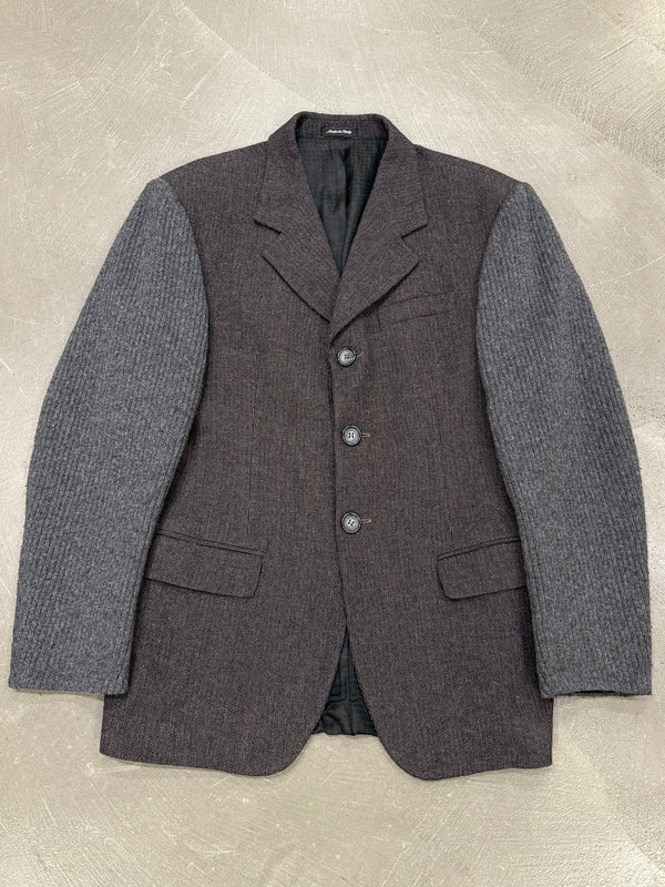 2000s Dolce & Gabbana hybrid knit blazer jacket