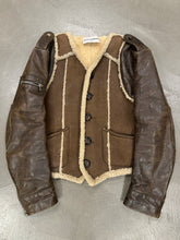 Load image into Gallery viewer, 1990s Dolce &amp; Gabbana hybrid shearling leather military jacket
