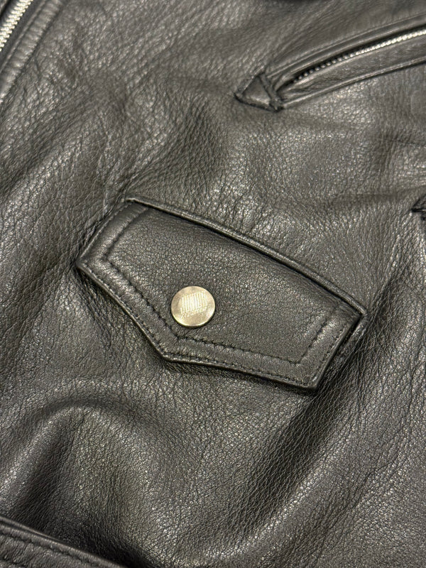 1990s Jean Paul Gaultier Junior cropped biker leather jacket