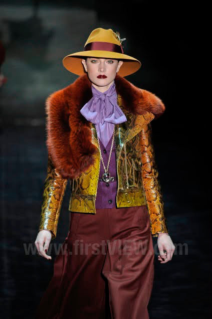 A/W2011 Gucci by Frida Giannini iconic runway python jacket