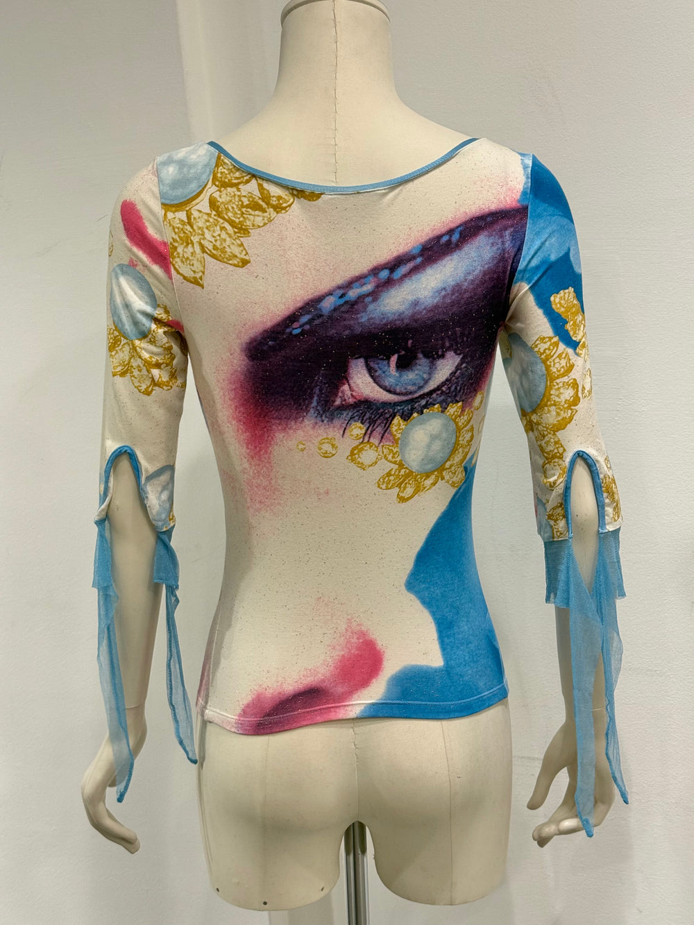 S/S2001 Roberto Cavalli Elizabeth Taylor eye top