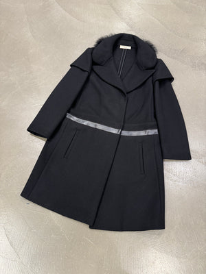 2000s Prada real fur wool coat
