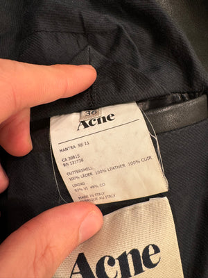 S/S2011 Acne Studios back zip leather jacket
