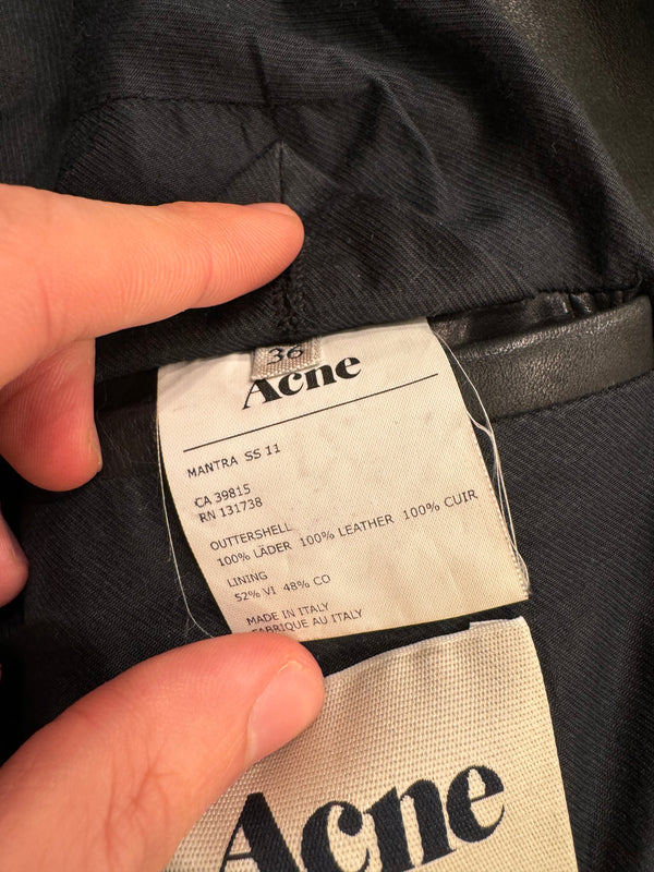 S/S2011 Acne Studios back zip leather jacket
