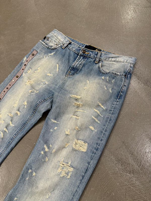 2000s Roberto Cavalli distressed jeans