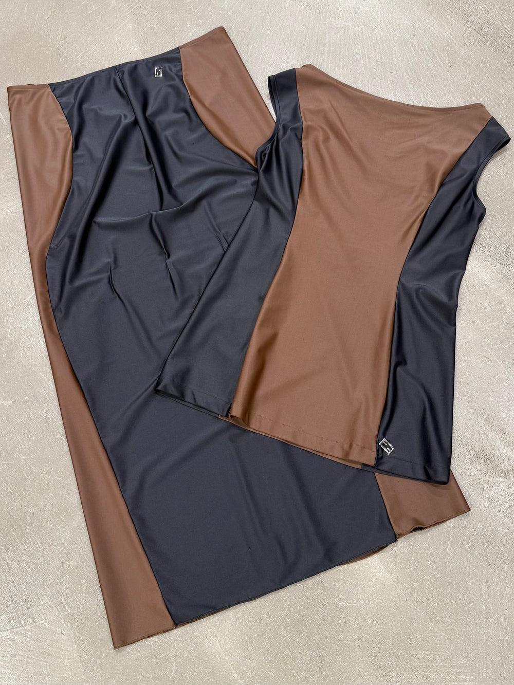 2000s Fendi stretch top and long skirt set