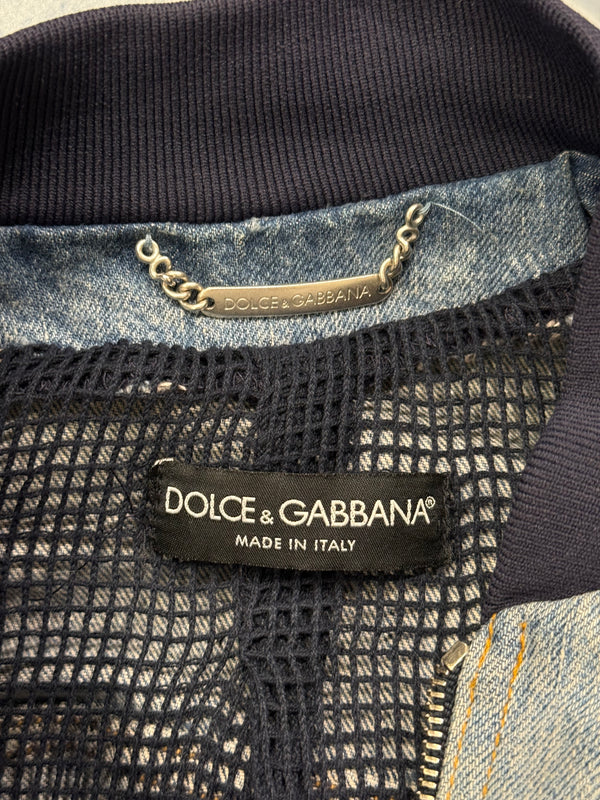 2000s Dolce & Gabbana denim bomber jacket