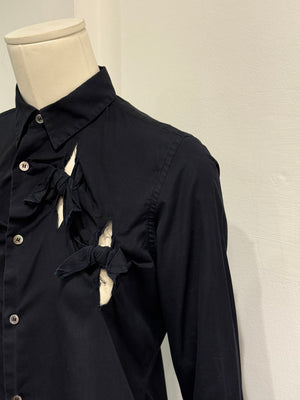 S/S2002 Comme des Garçons three bows slits shirt