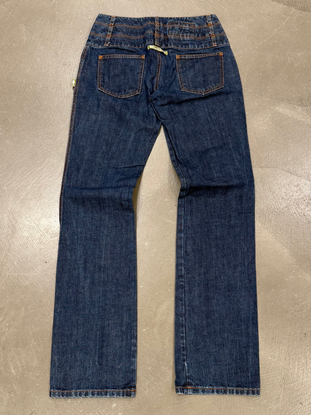 2000s Jean Paul Gaultier double waisted jeans