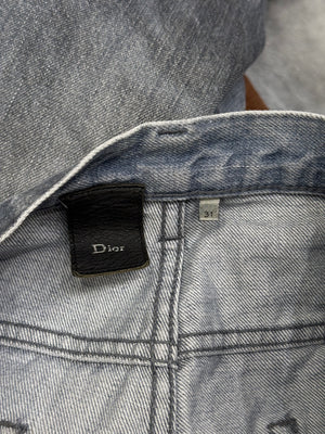 2000s Dior by Hedi Slimane stained jeans