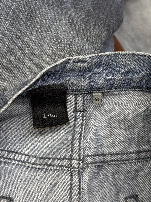 2000s Dior by Hedi Slimane stained jeans
