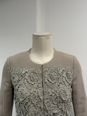 S/S2007 Christian Dior by Galliano runway floral lace cotton jacket