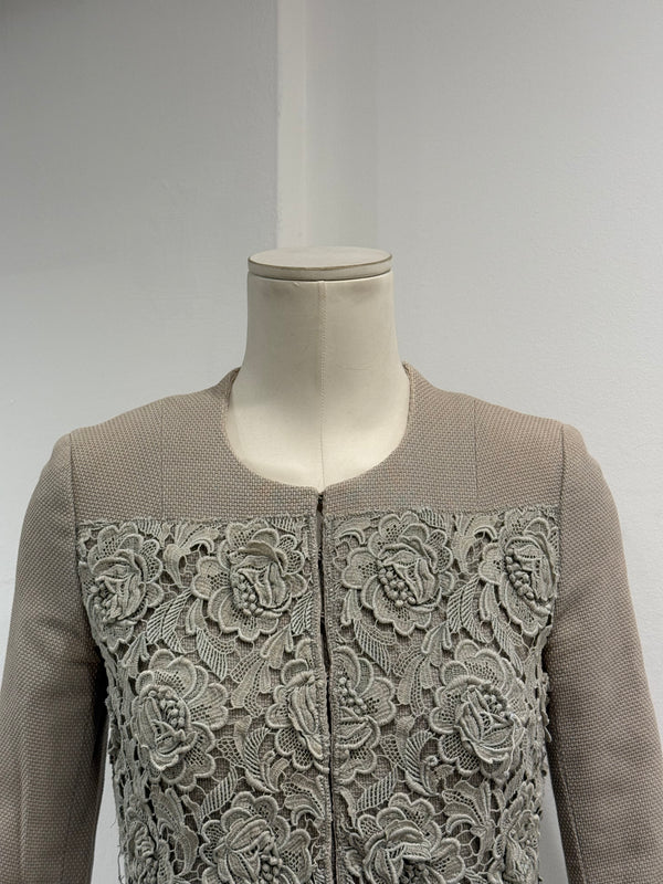 S/S2007 Christian Dior by Galliano runway floral lace cotton jacket