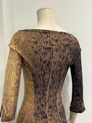 2002 Roberto Cavalli lace-up dress