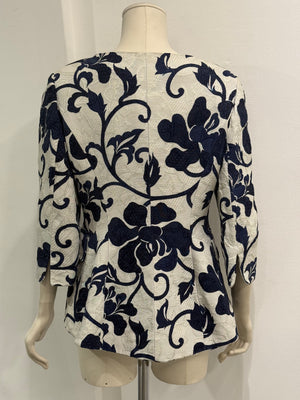 1980s Christian Dior boutique floral embroidery jacket