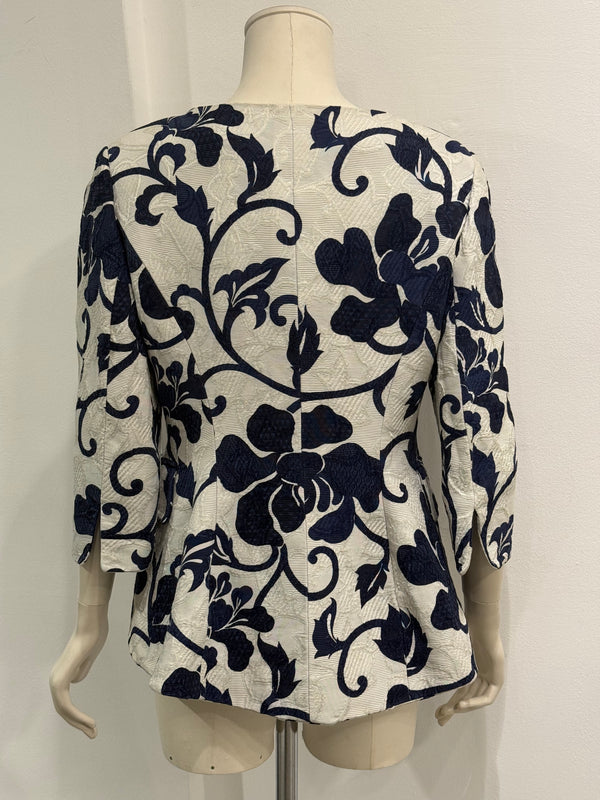 1980s Christian Dior boutique floral embroidery jacket