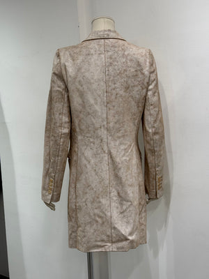 S/S2002 Ann Demeulemeester distressed cracked leather coat