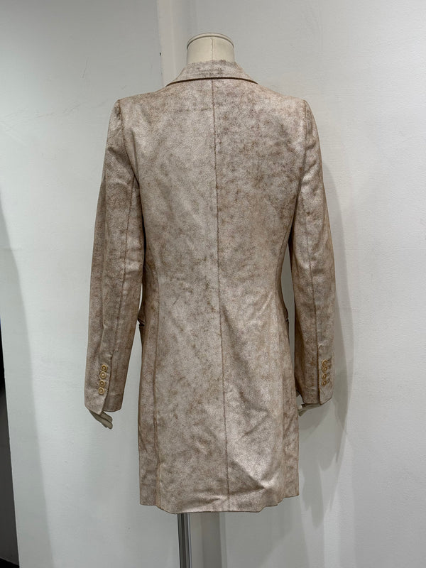 S/S2002 Ann Demeulemeester distressed cracked leather coat