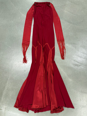 F/W2004 Roberto Cavalli halter-neck mermaid dress
