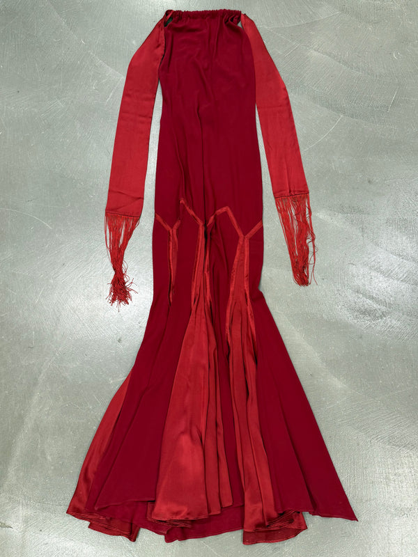 F/W2004 Roberto Cavalli halter-neck mermaid dress