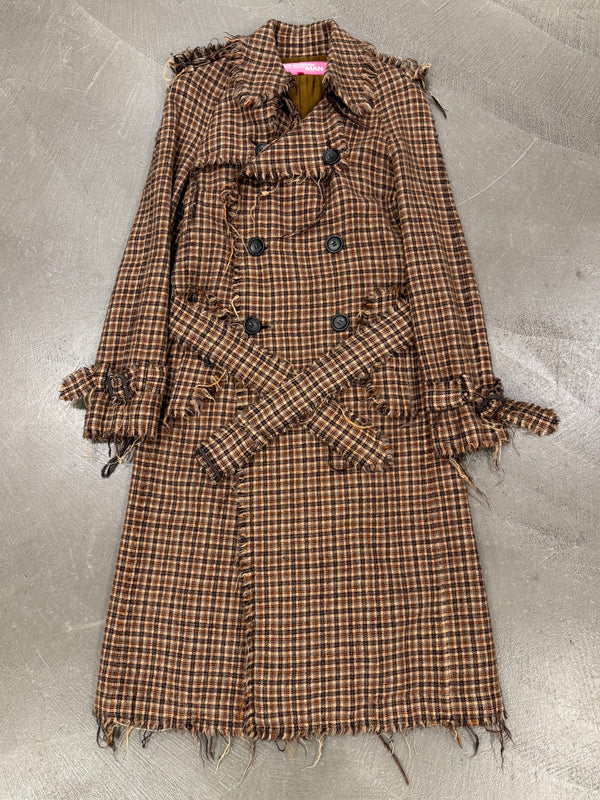 A/W2004 Junya Watanabe distressed tweed runway coat