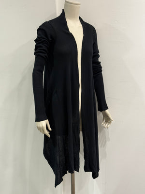 2000s Rick Owens asymmetrical long cardigan
