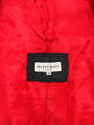 1990s Dirk Bikkembergs anatomical muscle cropped leather jacket