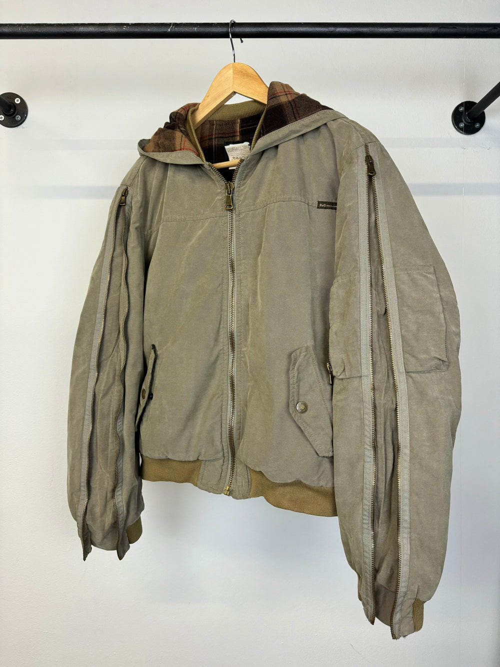 AW2003 Dolce & Gabbana zip sleeve bomber jacket