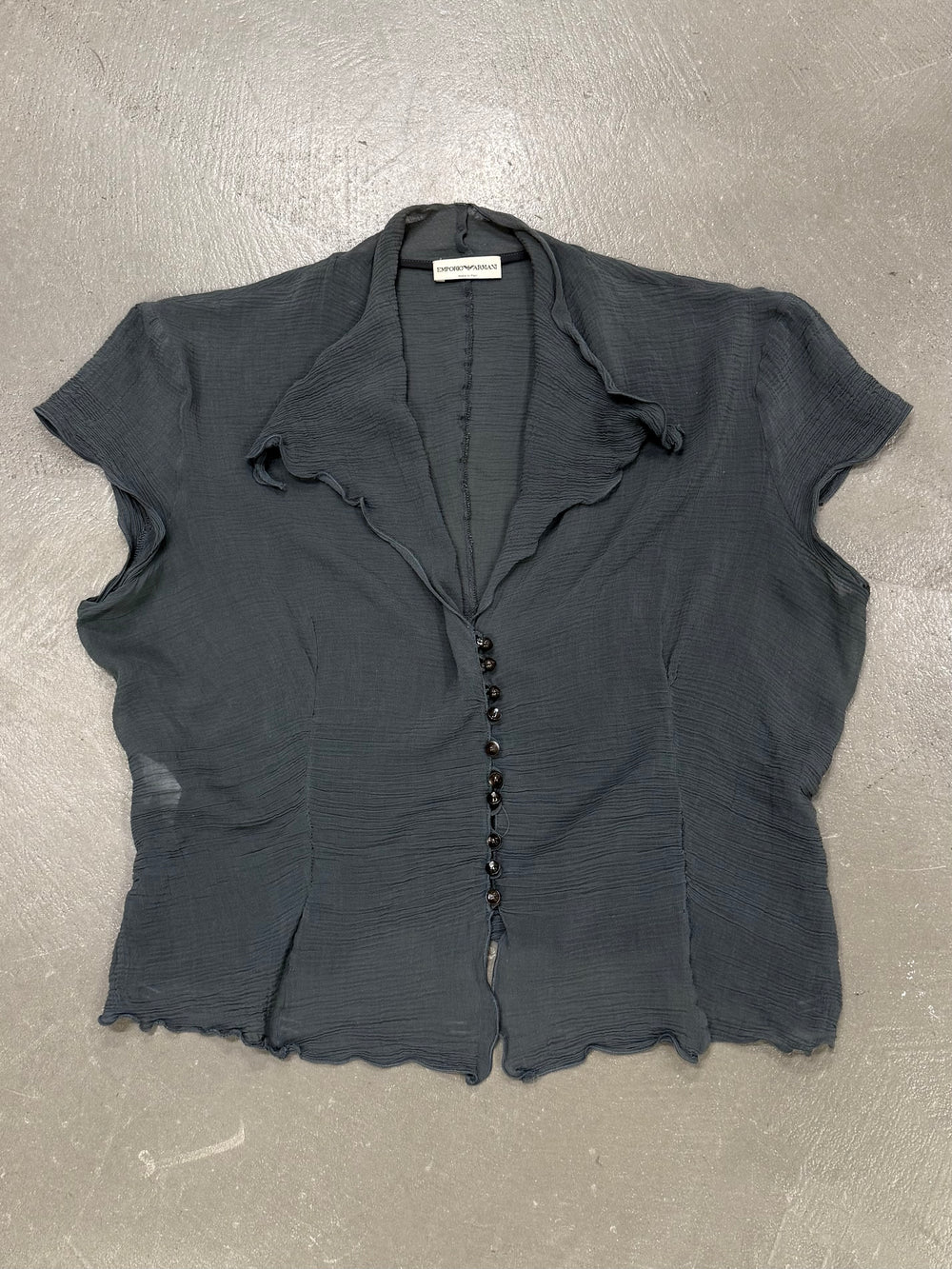 1990s Emporio Armani sheer shirt top