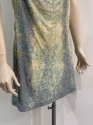 1999 Roberto Cavalli abstract print cowl neck mini dress