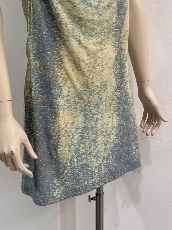 1999 Roberto Cavalli abstract print cowl neck mini dress