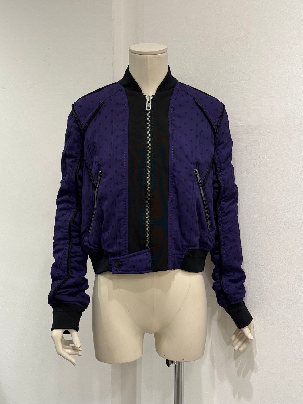 Haider Ackermann purple bomber jacket