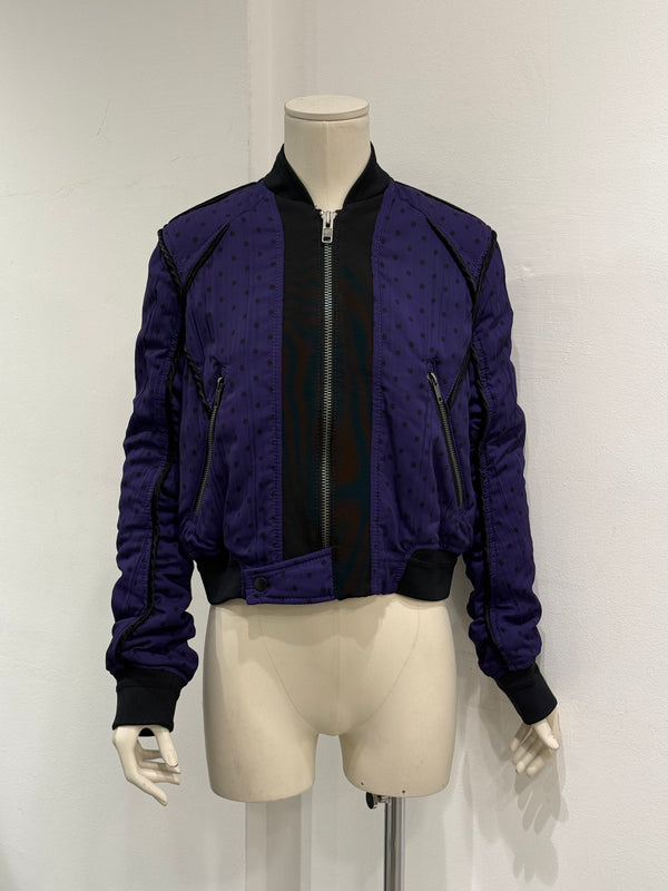 Haider Ackermann purple bomber jacket