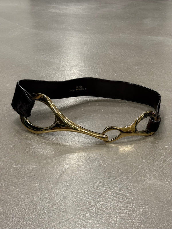 1998 Gucci by Tom Ford pony hair iconic belt