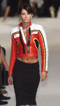 Load image into Gallery viewer, S/S 2001 Dolce &amp; Gabbana runway
red biker Leather Jacket
